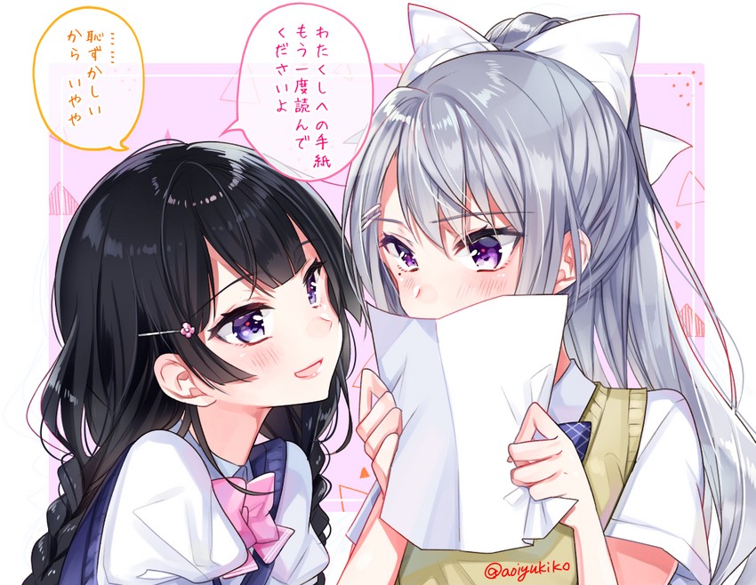 tsukino mito and higuchi kaede (nijisanji) drawn by yukiko_(tesseract)