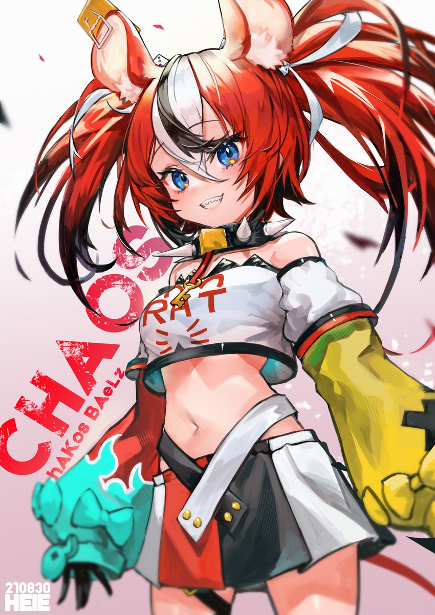 hakos baelz (hololive and 1 more) drawn by heie_art