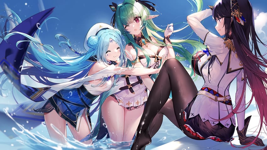 kurokami tsukuyo, ritsu, and cicely (millennium tour) drawn by hatoyama_itsuru