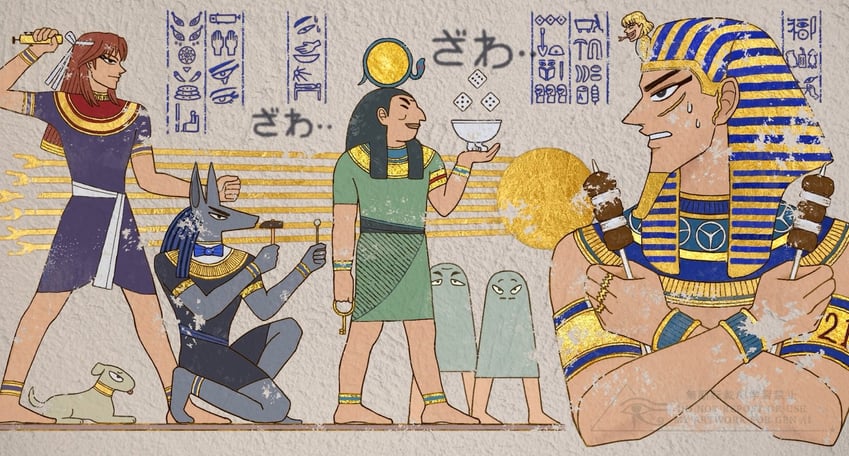 itou kaiji, ichijou seiya, anubis, murakami tamotsu, medjed, and 4 more (kaiji) drawn by kanipippitypeb