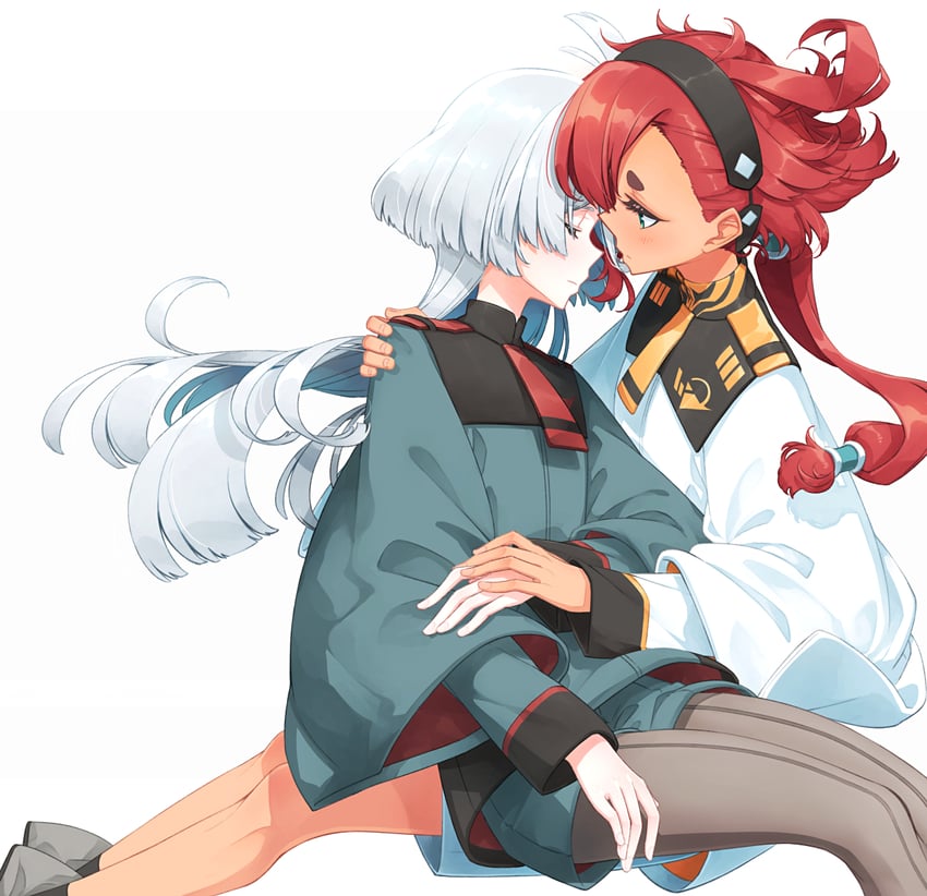 suletta mercury and miorine rembran (gundam and 1 more) drawn by sakuraba_yuuki