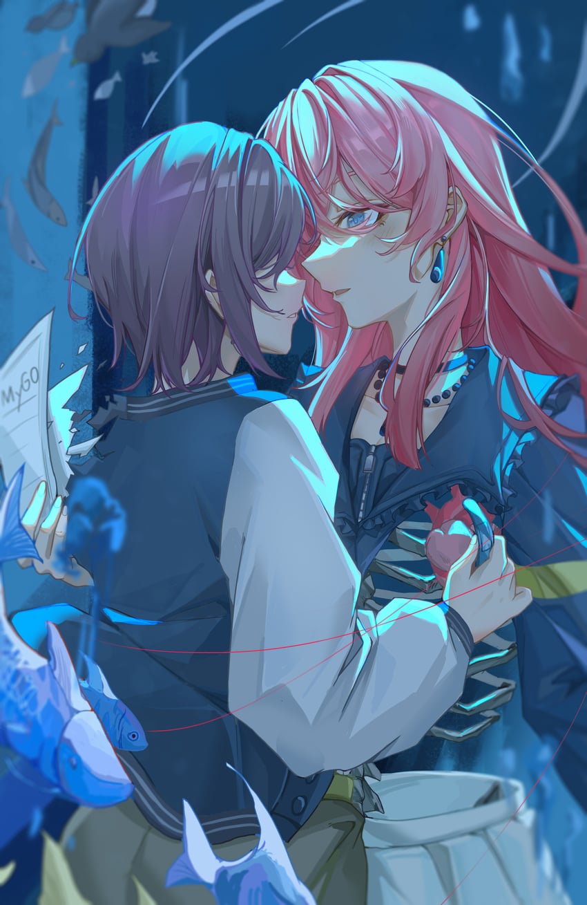 chihaya anon and takamatsu tomori (bang dream! and 1 more) drawn by yuko_(user_uuju2584)