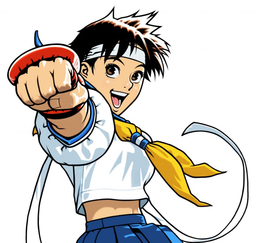 kasugano sakura (street fighter and 2 more) drawn by mori_toshiaki