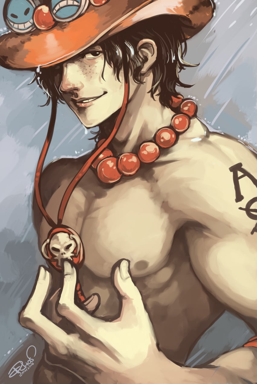 portgas d. ace (one piece) drawn by phatoreo
