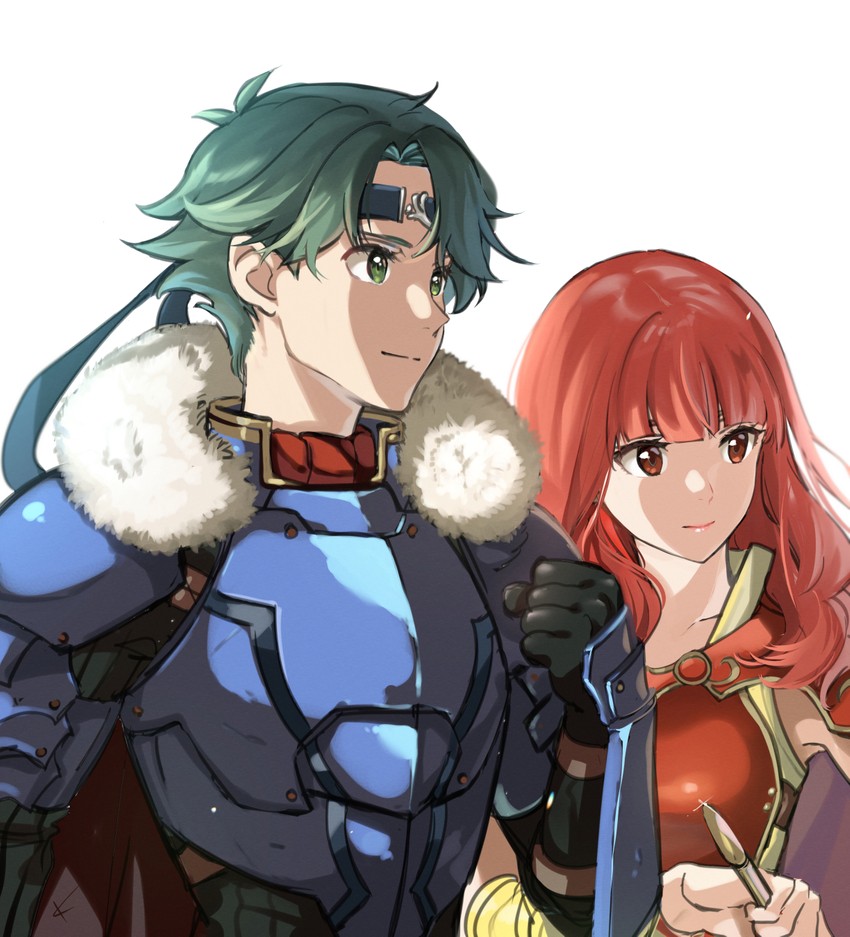 celica and alm (fire emblem and 3 more) drawn by taromarun