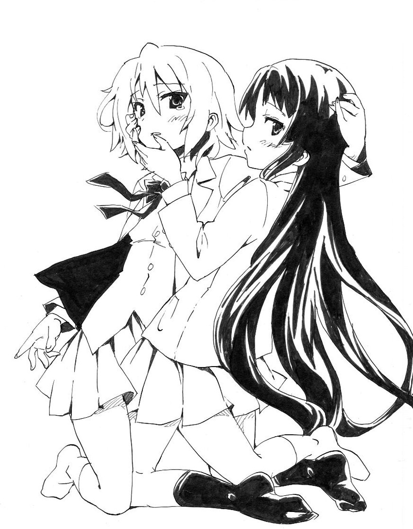 akiyama mio and tainaka ritsu (k-on!) drawn by nome_(nnoommee)