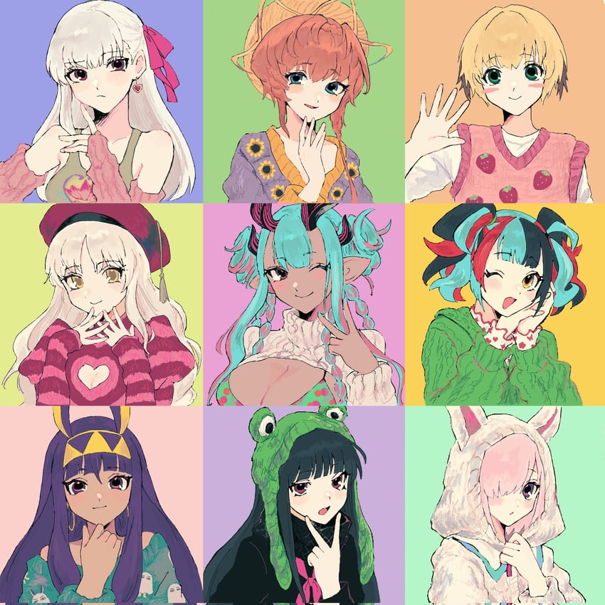 mash kyrielight, kama, nitocris, caren hortensia, sei shounagon, and 4 more (fate and 1 more) drawn by moe_romantiqua