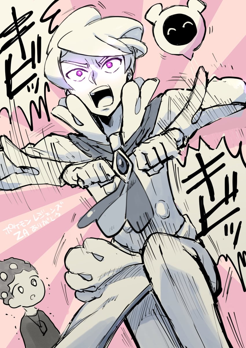 siebold, pecharunt, and grant (pokemon and 1 more) drawn by mikanbako_(aitatadon3)