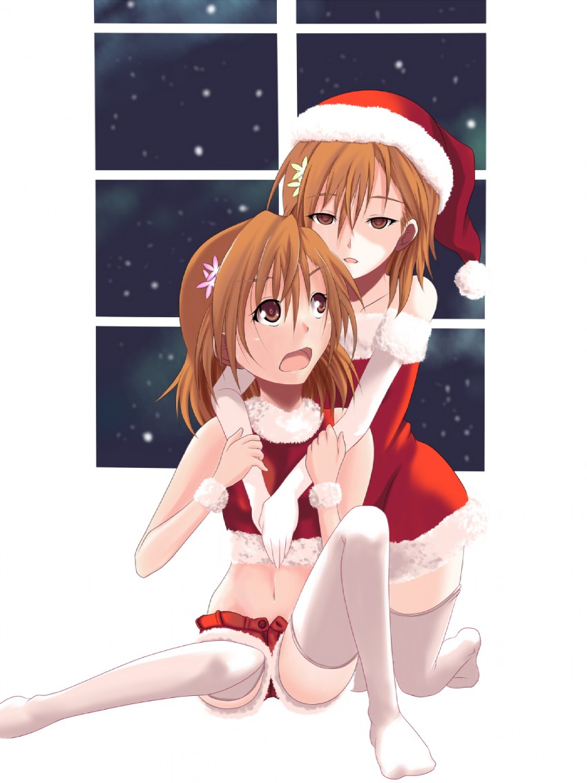 misaka mikoto and misaka imouto (toaru majutsu no index) drawn by bloody_moon