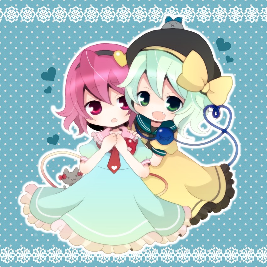 komeiji koishi, komeiji satori, kaenbyou rin, and reiuji utsuho (touhou) drawn by haru_(citron_citron)