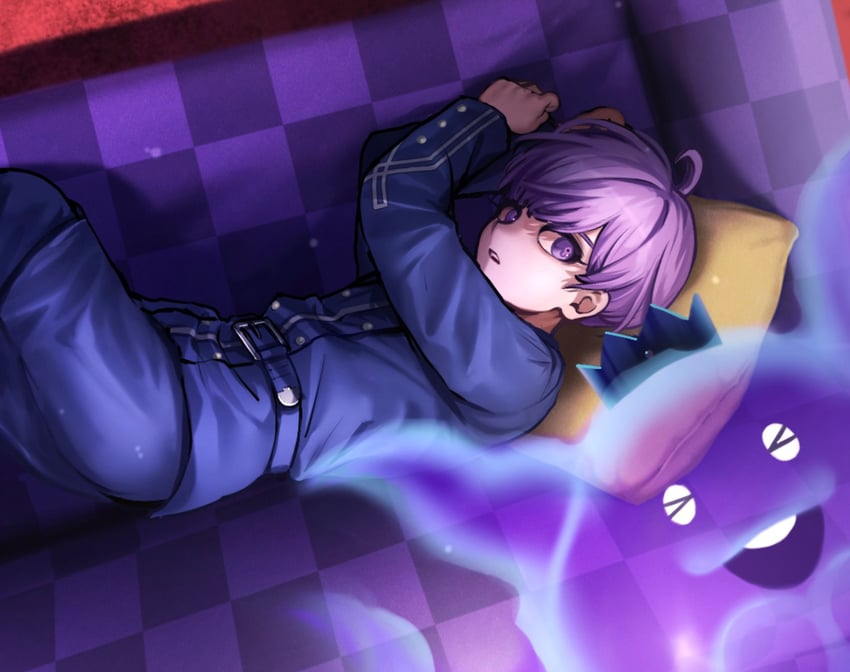 yuma kokohead and shinigami (master detective archives: rain code) drawn by harami_(tanakara_2)