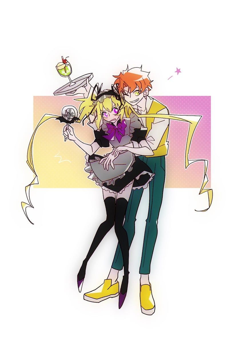 hoshina utau and souma kuukai (shugo chara!) drawn by yuzikoz_mega