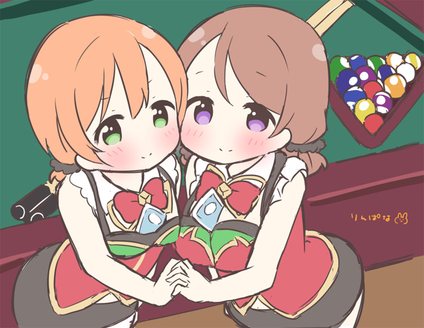 hoshizora rin and koizumi hanayo (love live! and 1 more) drawn by saku_usako_(rabbit)