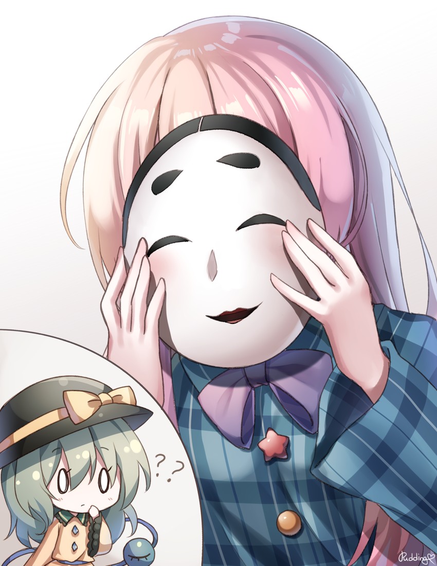 komeiji koishi and hata no kokoro (touhou) drawn by pudding_(skymint_028)