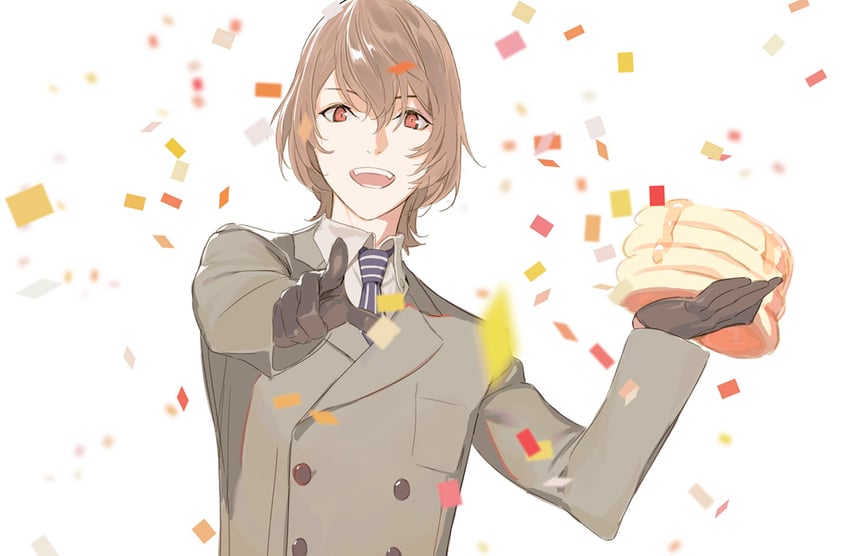 akechi gorou (persona and 1 more) drawn by pako_(pakosun)