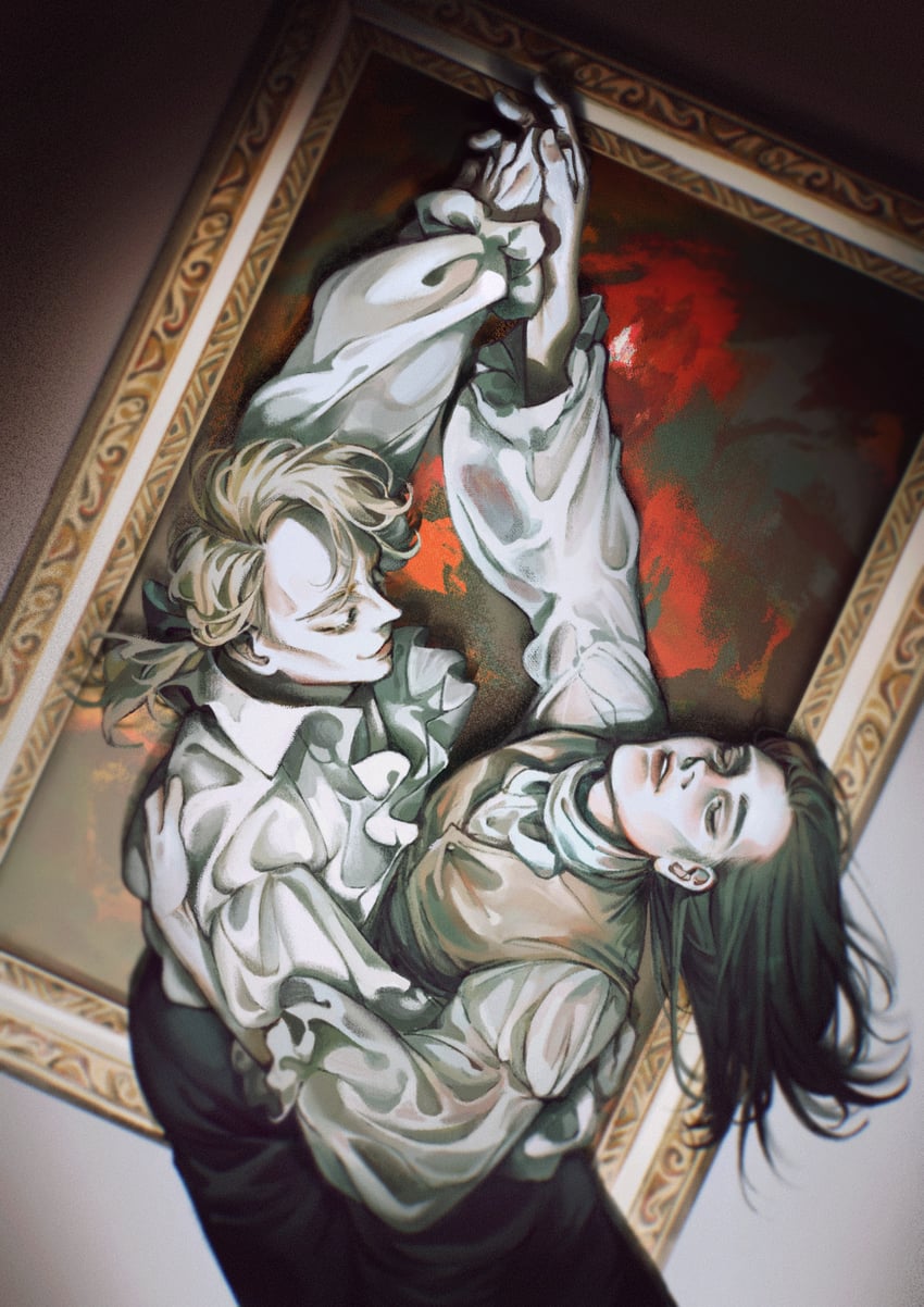 lestat de lioncourt and louis de pointe du lac (interview with the vampire) drawn by xiaoguang0804