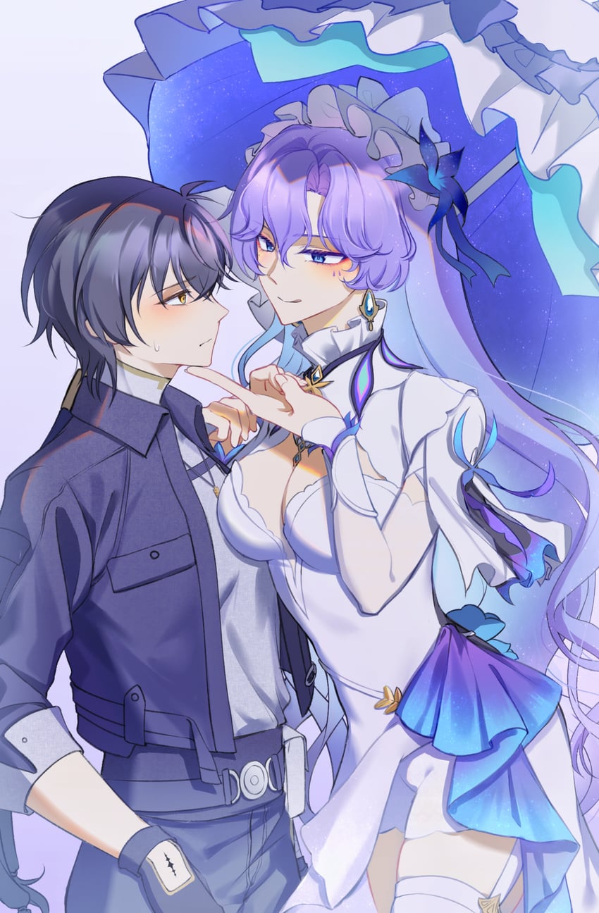 rover, male rover, and cantarella (wuthering waves) drawn by bailiansheng164