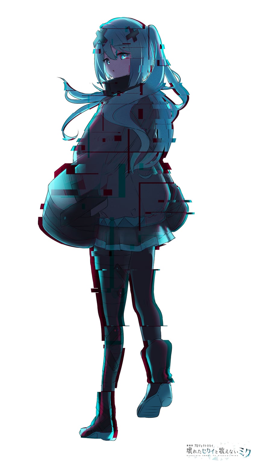 hatsune miku and batsu miku (vocaloid and 2 more) drawn by sw0ng