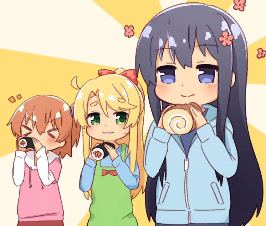 himesaka noa, shirosaki hana, and hoshino hinata (watashi ni tenshi ga maiorita!) drawn by manse