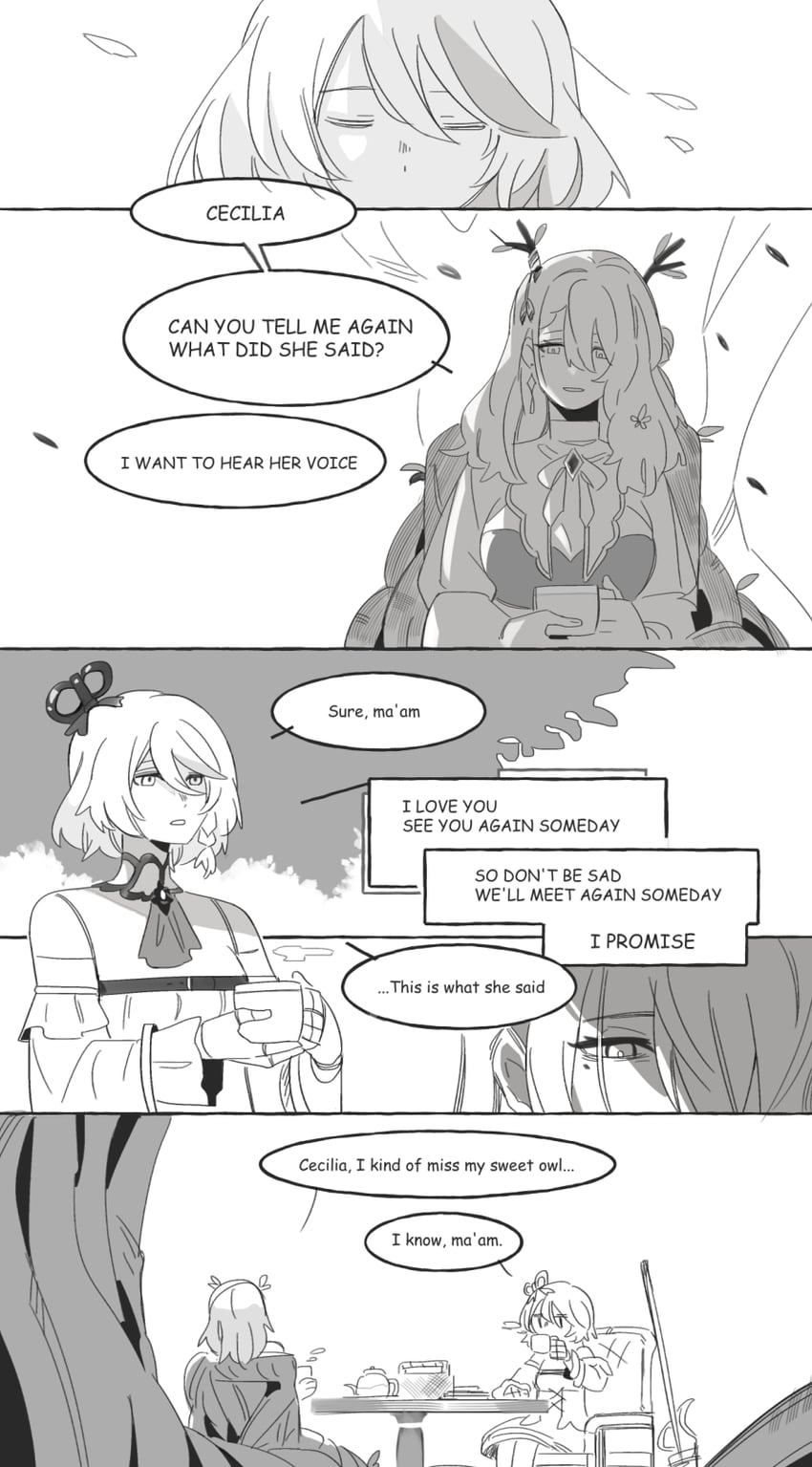 ceres fauna and cecilia immergreen (hololive and 1 more) drawn by fongban_illust