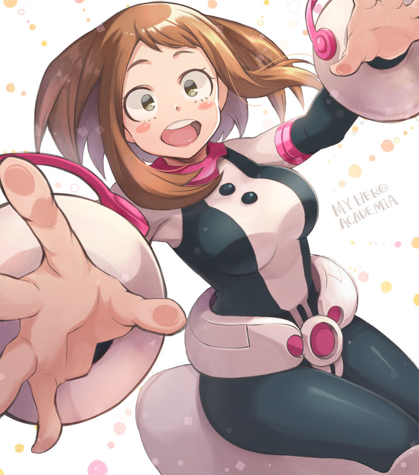 uraraka ochaco (boku no hero academia) drawn by bamboo_grass