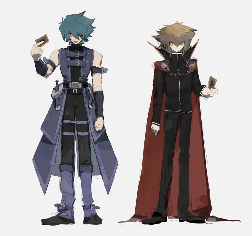 yuki judai, johan andersen, and supreme king (yu-gi-oh! and 1 more) drawn by uincorngear