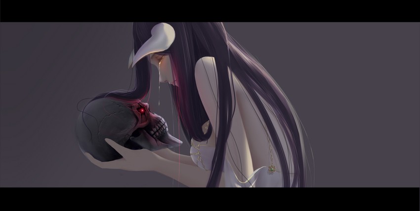albedo and ainz ooal gown (overlord) drawn by meinvxb963