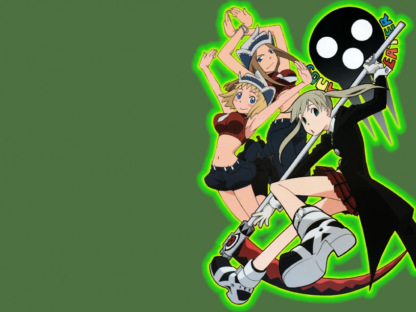 maka albarn, patricia thompson, and elizabeth thompson (soul eater) drawn by komori_kaori