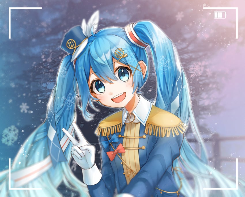 hatsune miku and yuki miku (vocaloid) drawn by amd_aoneko