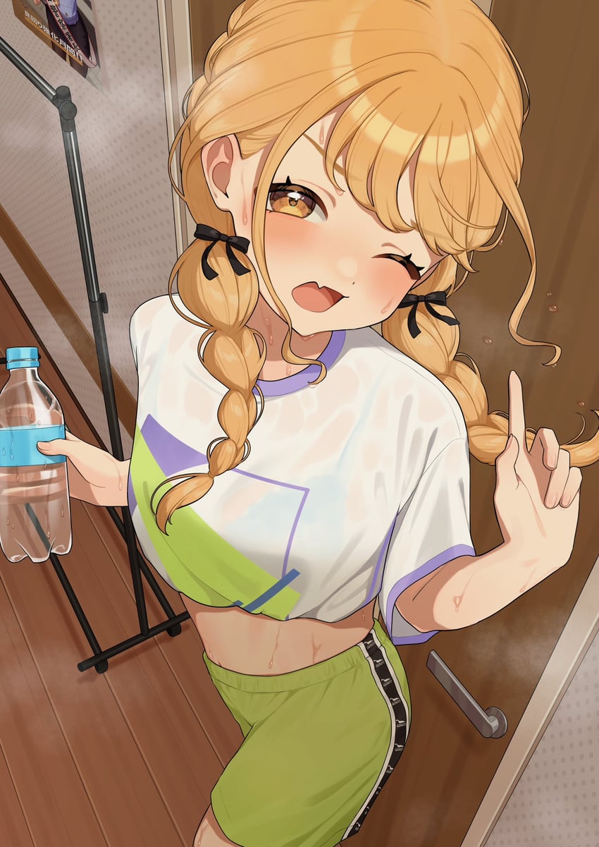 fujita kotone (idolmaster and 1 more) drawn by mameragi