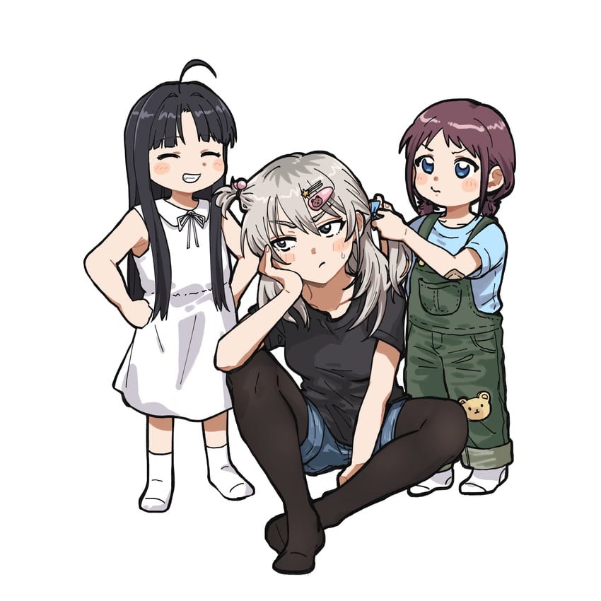 iseri nina, kawaragi momoka, and awa subaru (girls band cry) drawn by nes_q