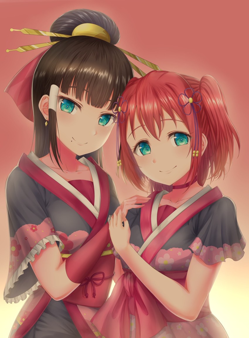 kurosawa dia and kurosawa ruby (love live! and 1 more) drawn by rama_(yu-light8)
