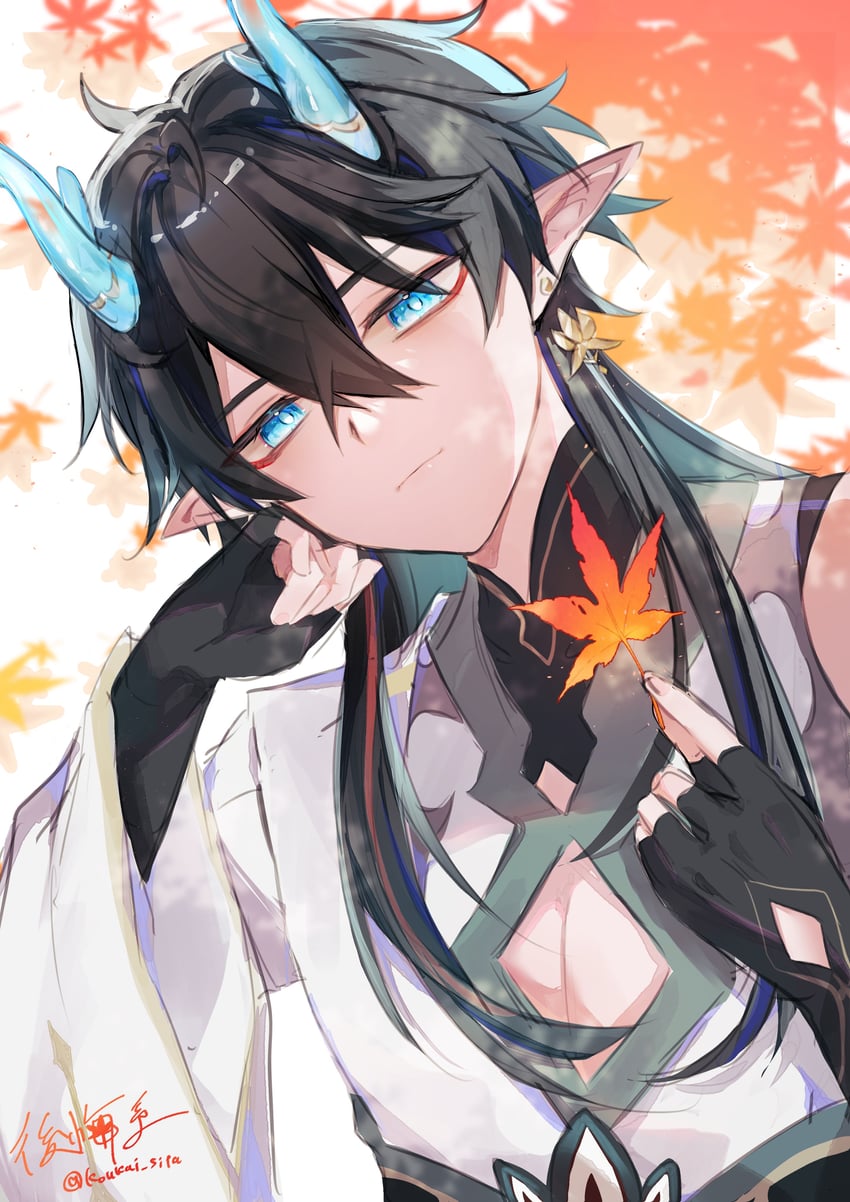 dan heng (honkai and 1 more) drawn by koukai_sita