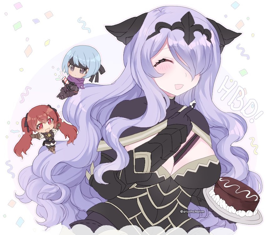 camilla, selena, and beruka (fire emblem and 1 more) drawn by plushcharm