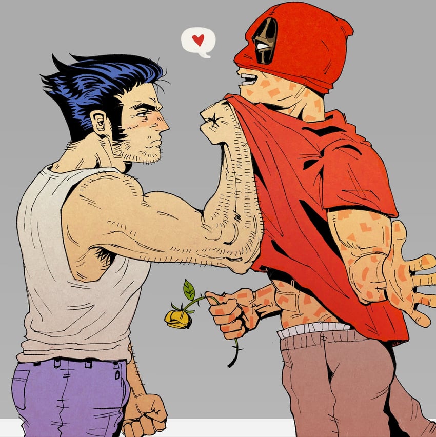 wolverine and deadpool (marvel and 2 more) drawn by analkjh