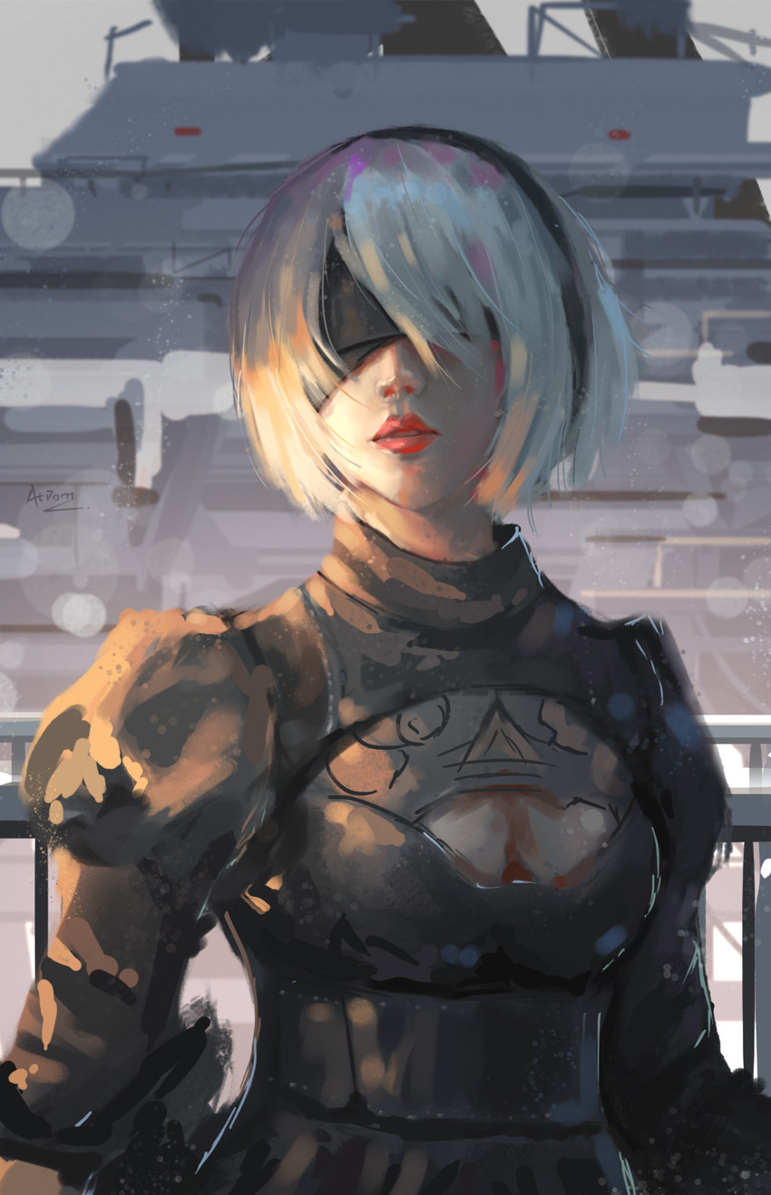 2b (nier and 1 more) drawn by at_pom