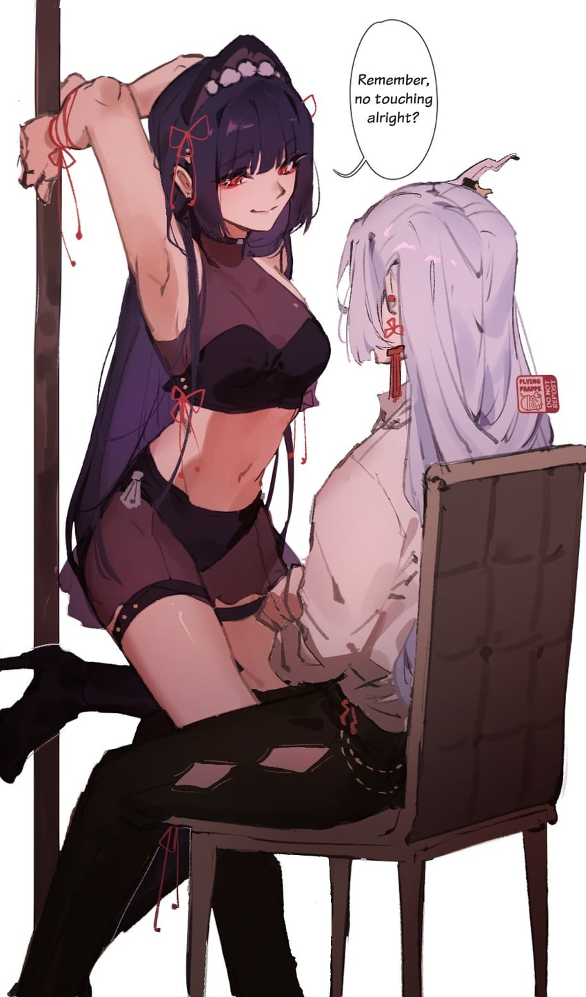 shenhe and yun jin (genshin impact) drawn by flying-frappuccino