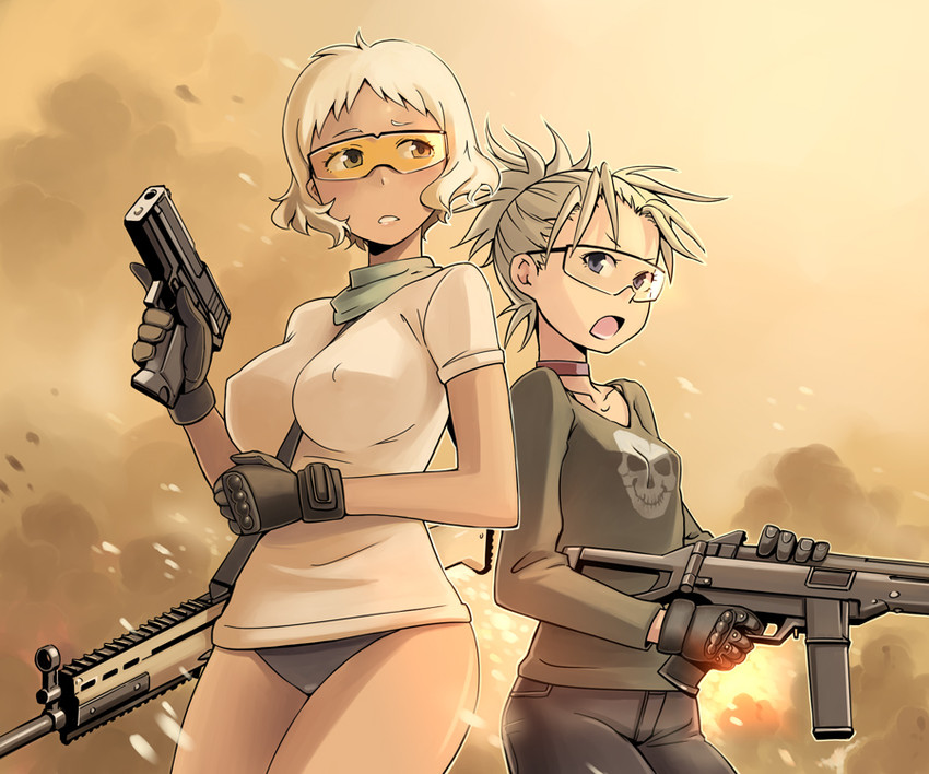 ooba minato and makunouchi ushio (call of duty and 2 more) drawn by bowieknife