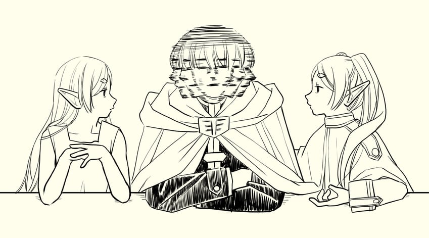 frieren and himmel (sousou no frieren and 1 more) drawn by tsukanoma00