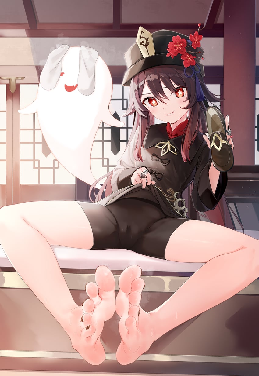 hu tao and boo tao (genshin impact) drawn by kou_futoshi