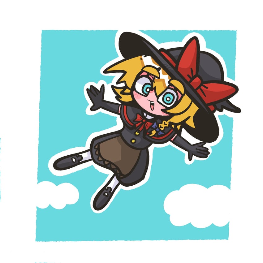 kirisame marisa and meguru (touhou and 1 more) drawn by sznkrs