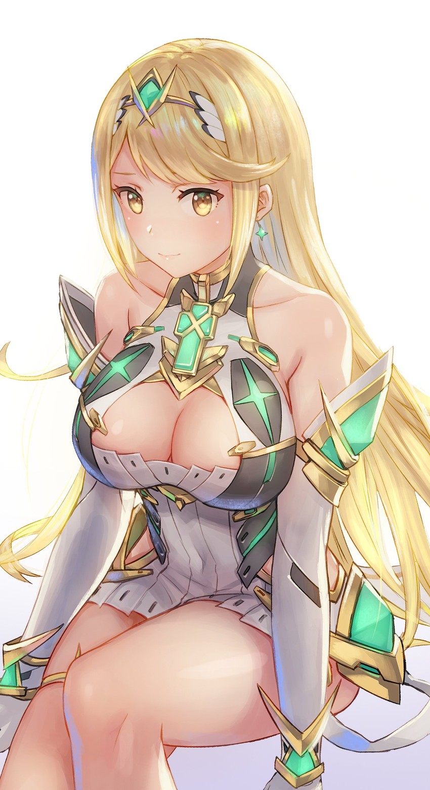 mythra (xenoblade chronicles and 1 more) drawn by anbe_yoshirou
