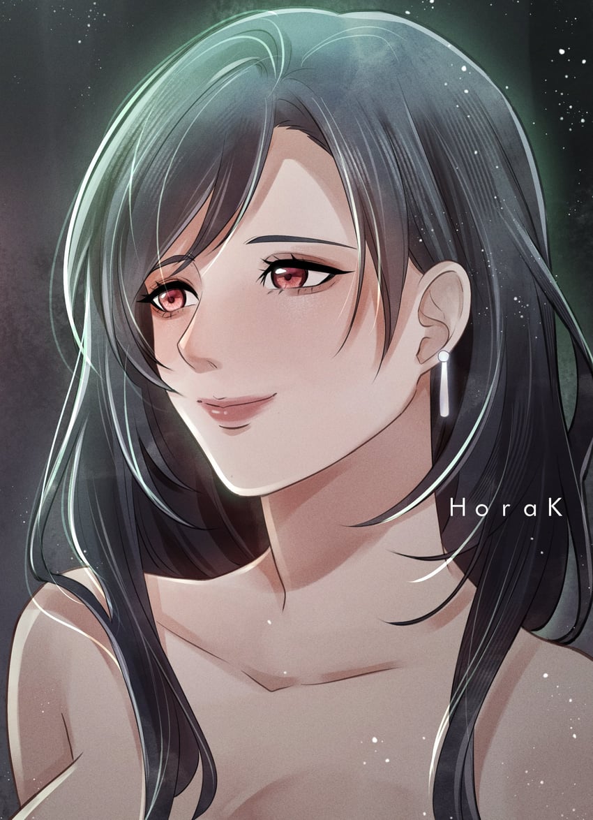tifa lockhart (final fantasy and 3 more) drawn by hora_k
