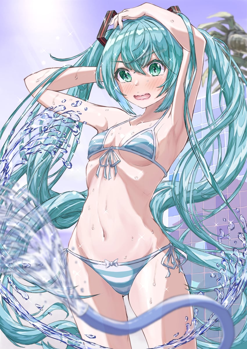 hatsune miku (vocaloid) drawn by qussie