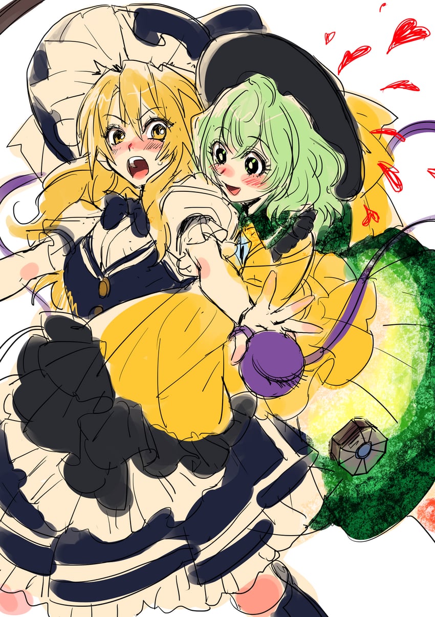 kirisame marisa and komeiji koishi (touhou) drawn by kuya_(hey36253625)