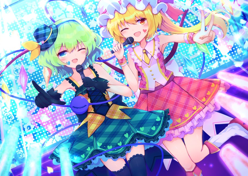 flandre scarlet and komeiji koishi (touhou) drawn by tomoe_(fdhs5855)