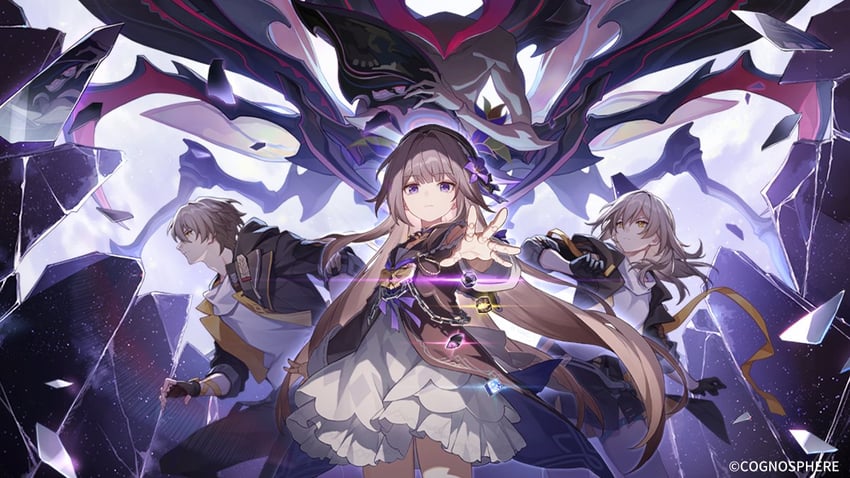 trailblazer, stelle, caelus, herta, and tayzzyronth (honkai and 1 more)