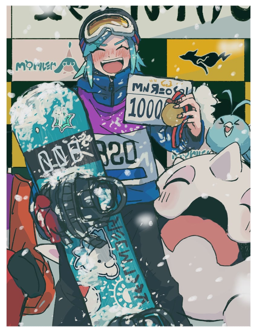 grusha, swablu, snom, and cetoddle (pokemon and 1 more) drawn by yusho_(ossm03)
