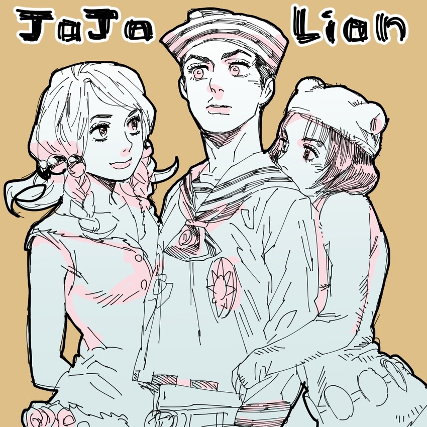 higashikata josuke, hirose yasuho, and higashikata daiya (jojo no kimyou na bouken and 1 more) drawn by icym
