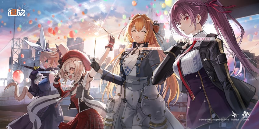 wa2000, springfield, makiatto, mp5, sharkry, and 1 more (girls' frontline and 1 more)